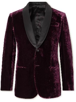 Giorgio Armani - Shawl-Collar Velvet and Silk-Satin Tuxedo Jacket