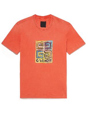Givenchy - Josh Smith Logo-Print Cotton-Jersey T-Shirt