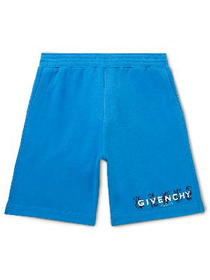 Givenchy - Josh Smith Wide-Leg Logo-Print Cotton-Jersey Shorts
