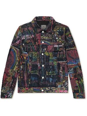Givenchy - Josh Smith Distressed Printed Denim Jacket
