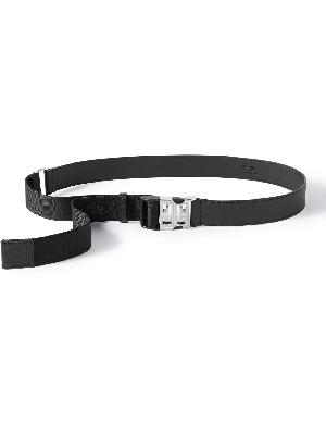 Givenchy - 3.5cm Logo-Jacquard Canvas and Full-Grain Leather Belt
