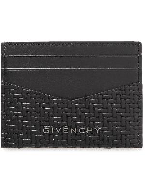 Givenchy - Logo-Appliquéd Woven Leather Cardholder