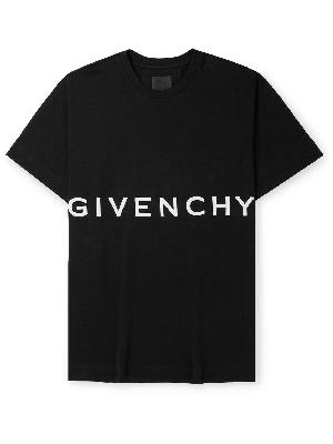 Givenchy - Oversized Logo-Embroidered Cotton-Jersey T-Shirt