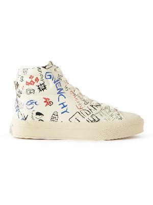 Givenchy - City Logo-Print Leather Sneakers