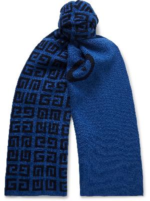 Givenchy - Logo-Intarsia Wool and Cashmere-Blend Scarf