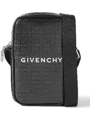 Givenchy - Leather-Trimmed Logo-Embossed Coated-Canvas Messenger Bag
