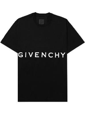 Givenchy - Logo-Embroidered Cotton-Jersey T-Shirt