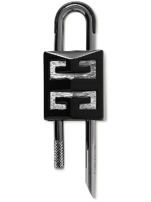 Givenchy - Logo-Detailed Leather-Trimmed Two-Tone Metal Padlock