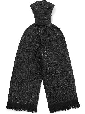 Givenchy - Fringed Logo-Jacquard Wool Scarf