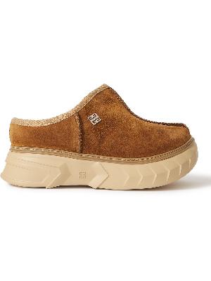 Givenchy - Winter Mallow Faux Shearling-Lined Suede Mules