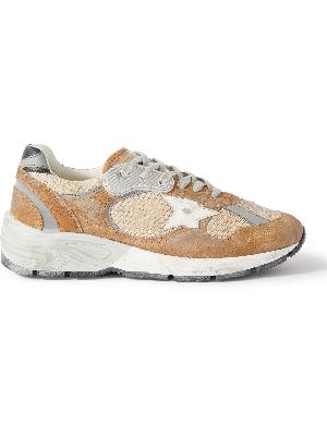 Golden Goose - Dad-Star Distressed Leather-Trimmed Suede and Mesh Sneakers