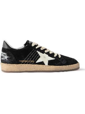 Golden Goose - Ball Star Distressed Suede and Leather Sneakers