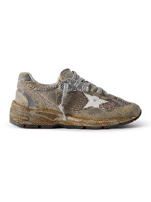 Golden Goose - Running Dad Distressed Neoprene and Leather-Trimmed Mesh and Suede Sneakers