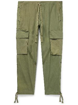 Greg Lauren - Sleeping Bag Tapered Distressed Cotton Cargo Trousers