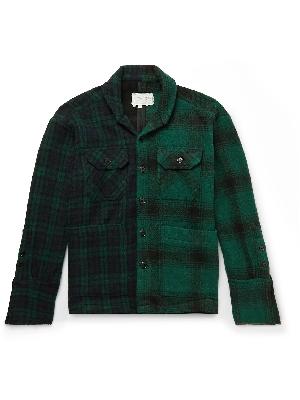 Greg Lauren - Hunter Patchwork Checked Wool and Cotton-Blend Shirt
