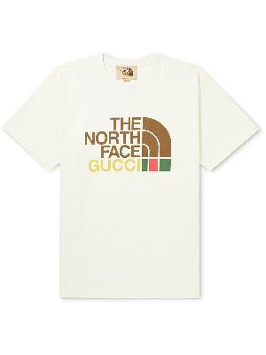 GUCCI - The North Face Logo-Print Cotton-Jersey T-Shirt