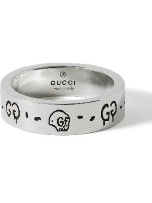 GUCCI - Logo-Engraved Silver Ring