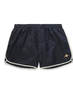GUCCI - Short-Length Embroidered Jacquard Swim Shorts