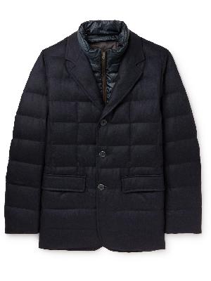 Herno - Quilted Silk and Cashmere-Blend Down Jacket with Detachable Liner