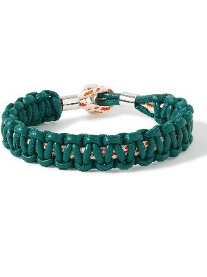 Isabel Marant - Silver-Tone, Braided Leather and Cord Bracelet