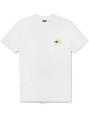 Jacquemus - Noli Tie-Detailed Poplin-Trimmed Cotton-Jersey T-Shirt