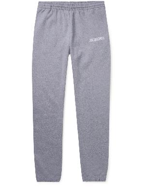 Jacquemus - Tapered Logo-Print Organic Cotton-Jersey Sweatpants