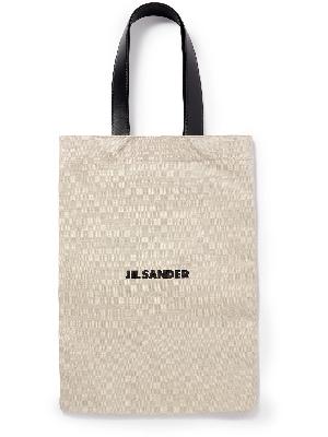 Jil Sander - Logo-Print Leather-Trimmed Canvas Tote Bag