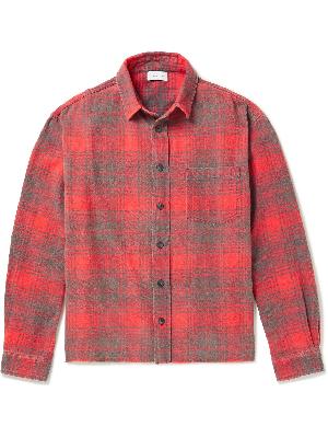 John Elliott - Distressed Checked Cotton-Flannel Shirt