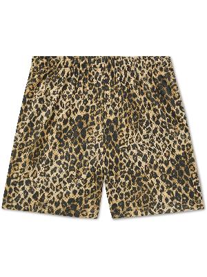 John Elliott - Practice Straight-Leg Leopard-Print Mesh Shorts