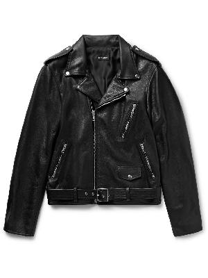 John Elliott - Slim-Fit Full-Grain Leather Biker Jacket
