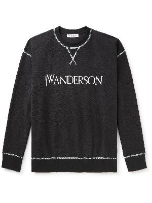 JW Anderson - Logo-Embroidered Cotton-Jersey Sweatshirt