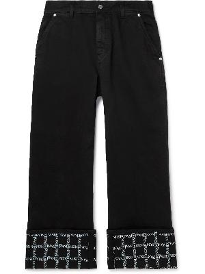 JW Anderson - Cropped Wide-Leg Logo-Print Jeans