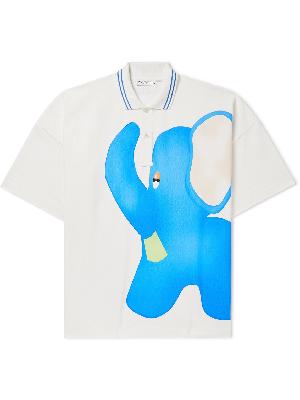 JW Anderson - Oversized Printed Cotton-Piqué Polo Shirt