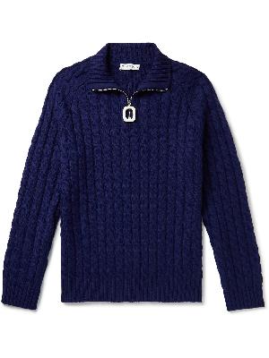 JW Anderson - Slim-Fit Cable-Knit Merino Wool Half-Zip Sweater