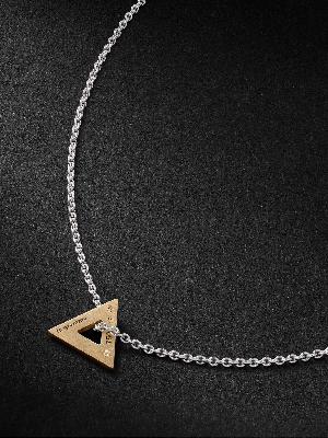 Le Gramme - 0.5g 18-Karat Gold and Sterling Silver Pendant Necklace