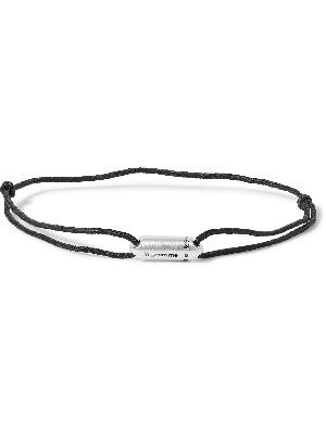 Le Gramme - 3g Brushed Sterling Silver and Cord Bracelet