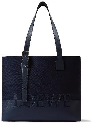 Loewe - Leather-Trimmed Canvas Tote Bag