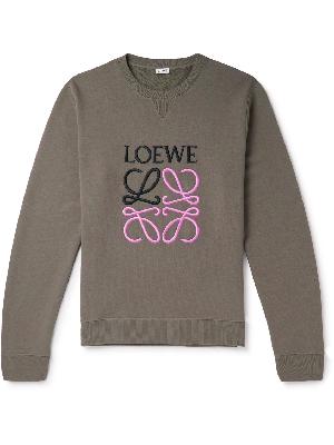 Loewe - Logo-Embroidered Cotton-Jersey Sweatshirt