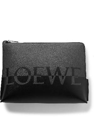 Loewe - Logo-Print Pebble-Grain Leather Pouch