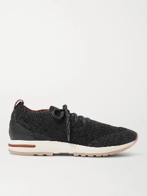 Loro Piana - 360 Flexy Walk Leather-Trimmed Knitted Wish Wool Sneakers