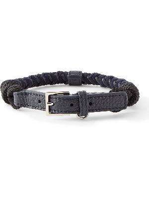 Loro Piana - Scooby Small Woven Cord and Leather Dog Collar