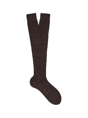 Loro Piana - Ribbed Cashmere and Silk-Blend Over-The-Calf Socks