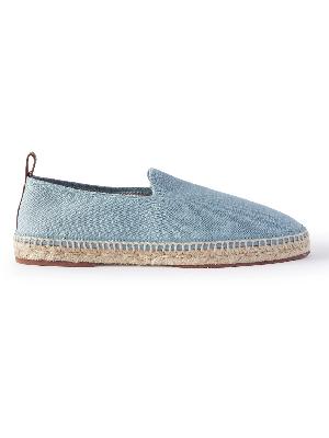 Loro Piana - Seaside Walk Leather-Trimmed Cotton and Silk-Blend Espadrilles