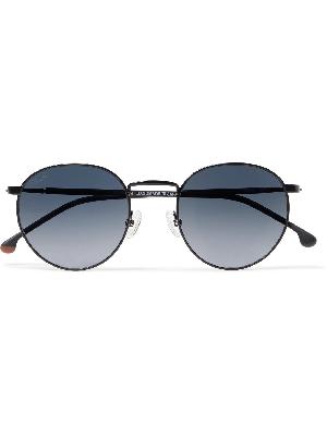 Loro Piana - Weekend Round-Frame Matte-Titanium and Acetate Polarised Sunglasses