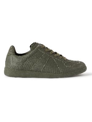 Maison Margiela - Replica Distressed Coated-Canvas Sneakers