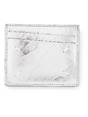 Maison Margiela - Metallic Cracked-Leather Cardholder