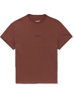 Maison Margiela - Logo-Embroidered Cotton-Jersey T-shirt