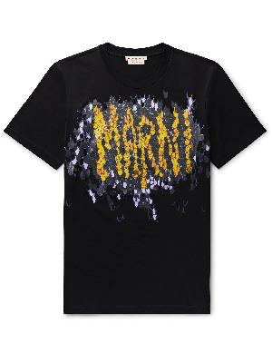 Marni - Logo-Print Cotton-Jersey T-Shirt