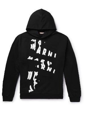 Marni - Logo-Print Cotton-Jersey Hoodie