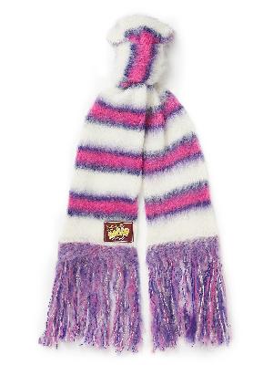 Marni - Fringed Striped Mohair-Blend Scarf